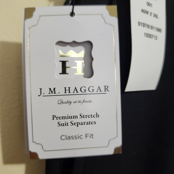 NWT Haggar premium stretch suit separate pants black classic fit size 40‎ - Picture 7 of 14